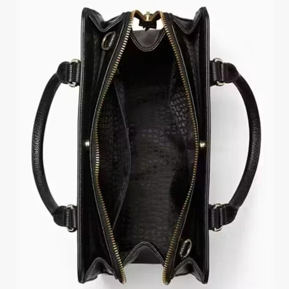 NWT ✅ KATE SPADE Mulberry Street Lise Leather Satchel BLACK KI115 ✨ NWT - Picture 5 of 16